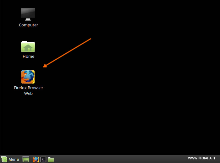 le icone sul desktop di Linux Mint